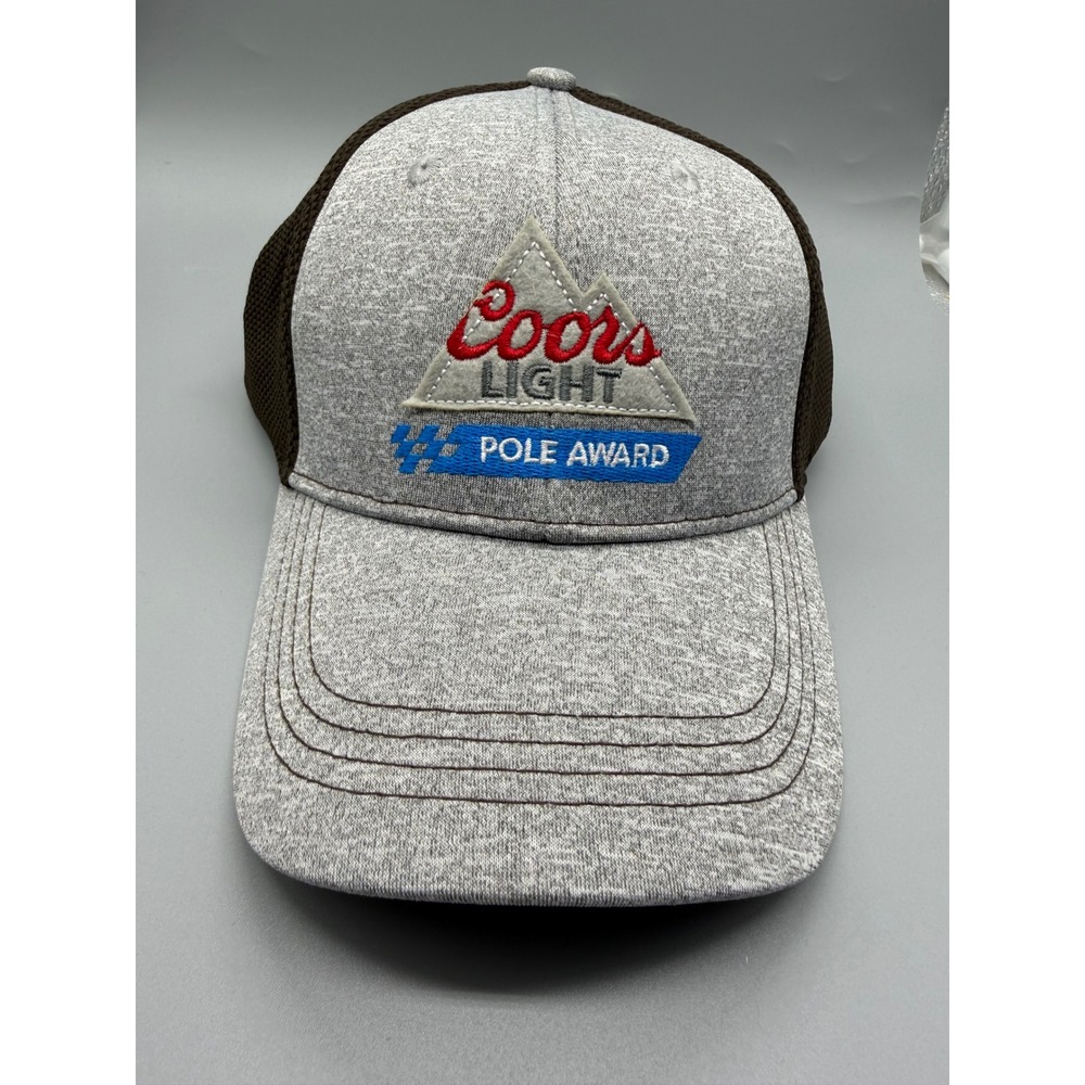 Coors Light Hat Mens OSFM Grey Brown 2017 Pole Award Trucker Cap